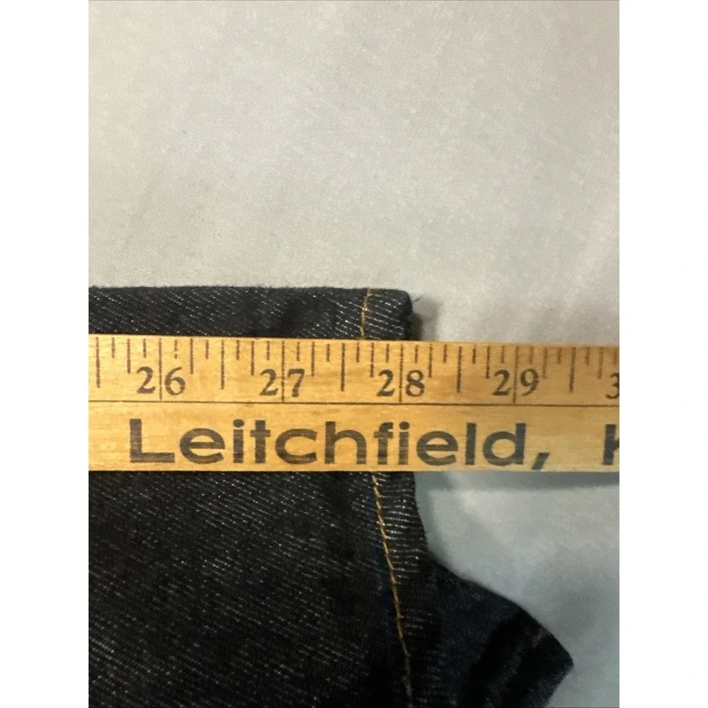 Levi's 501 Jeans 36x30 (34x28) Black Dark‎ Wash Button Fly Straight Leg Denim